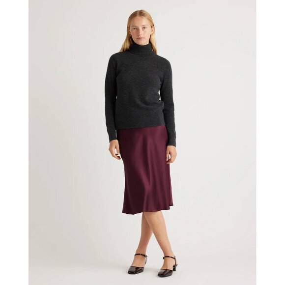 NWT Quince Women’s M Washable Silk Skirt Wine Tasting - Picture 1 of 10